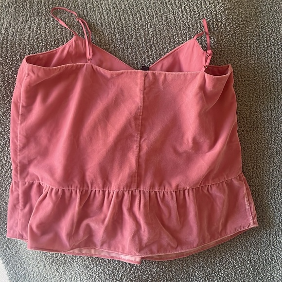 Pink velvet J Crew Peplum Top - Picture 3 of 3